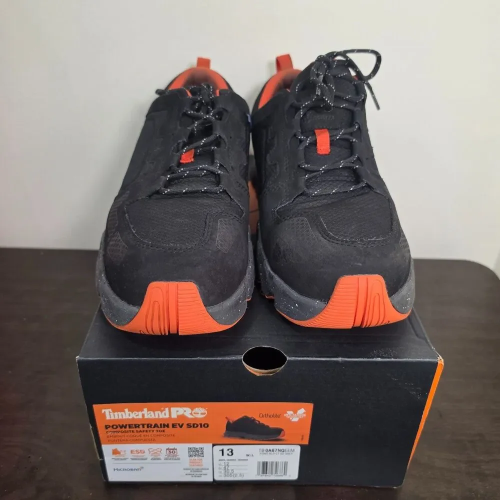 Timberland PRO Powertrain EV SD10 Composite Toe Work Shoes Men's 13W Black ESD